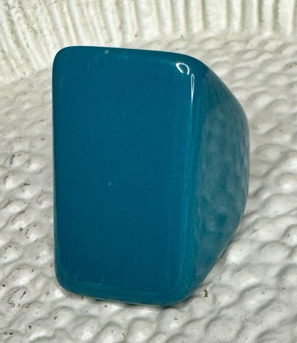 Plunder turquoise Acrylic Ring Size 7 New